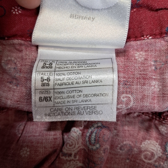 Vintage Y2K Disney Store Winnie The Pooh Piglet Girl Halter Top 6/6X Red Paisley - Picture 6 of 6